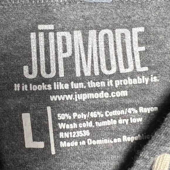 Jupmode Toledo Graphic Hoodie Gray Lightweight Cotton Blend Size L Athletic - Picture 5 of 9